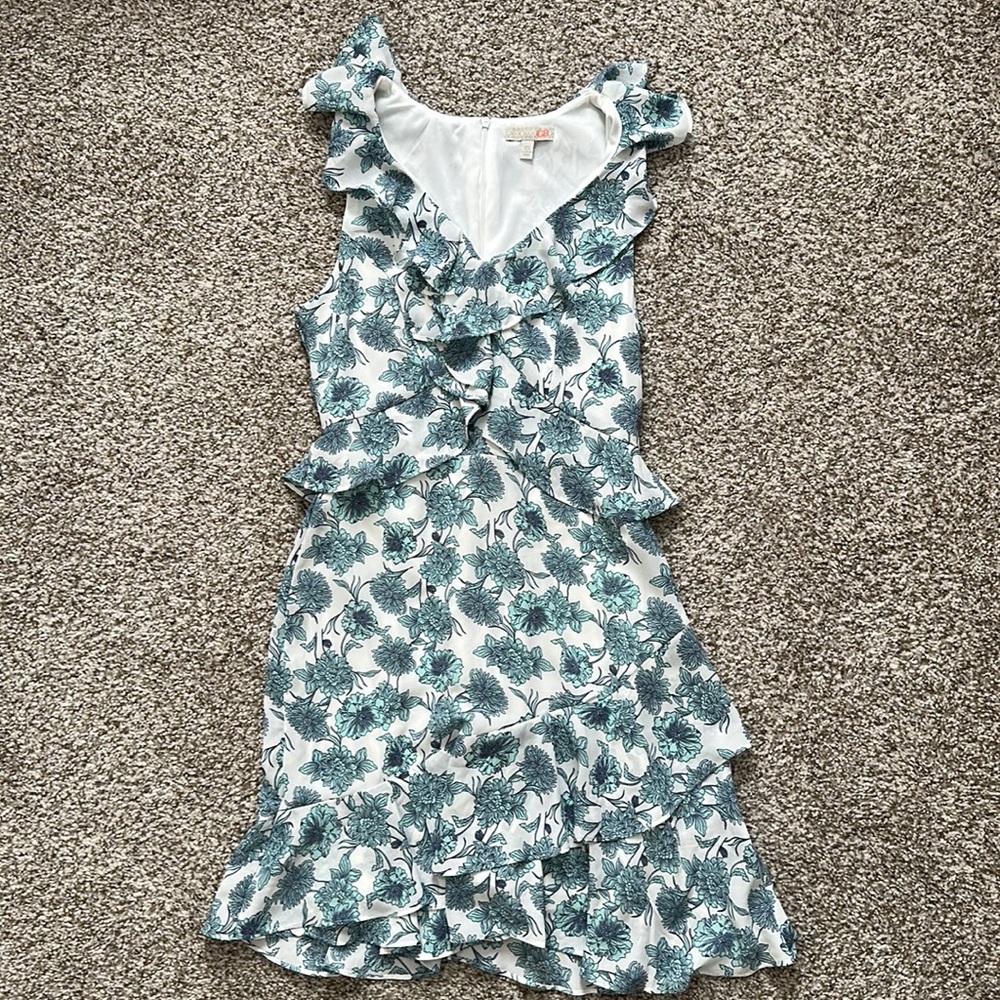 Gianni Bini Blue Floral Mini Dress